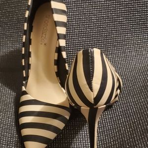 Sexy striped high heels